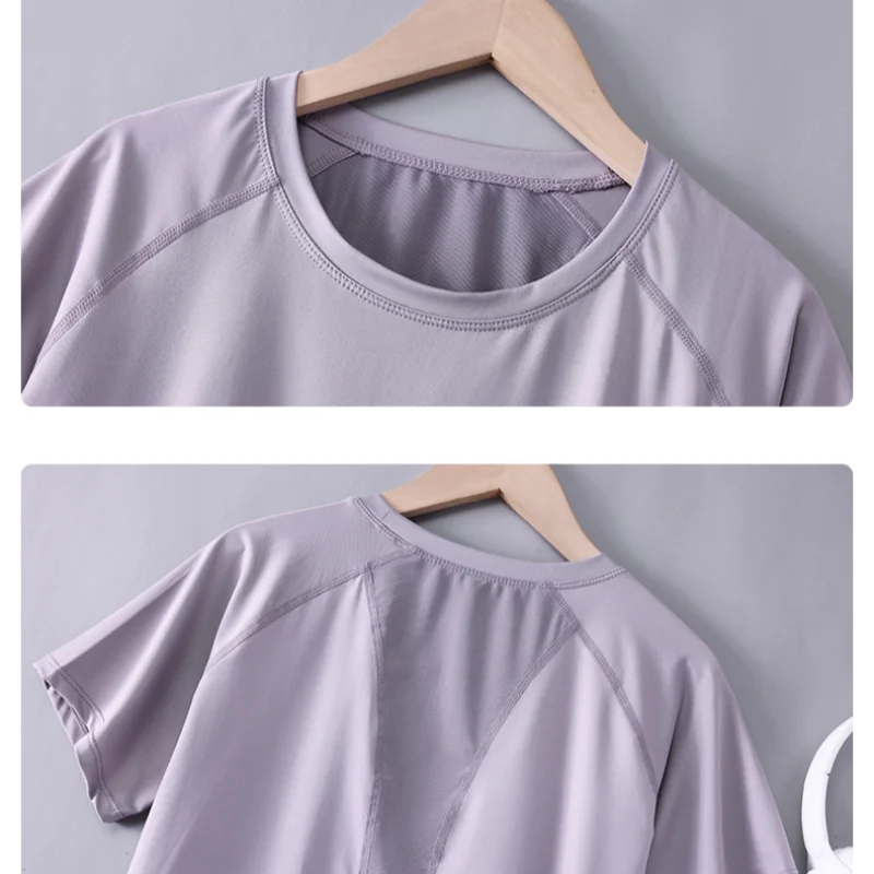 Women's Quick-Dry Sports Tee — Loose Short-Sleeve Running & Gym Top