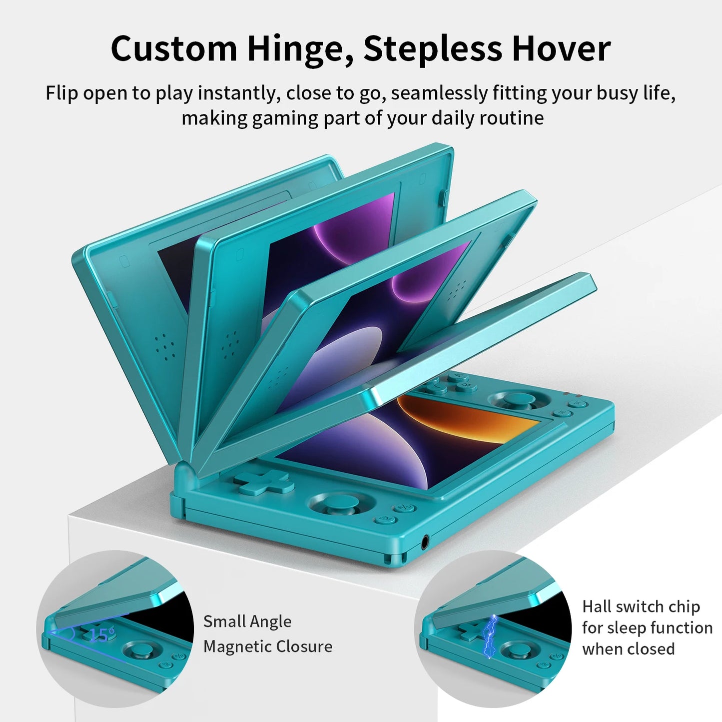 ANBERNIC RG DS Handheld Game Console RK3568 64-bit 4" IPS Multi-touch Screen Android 4000mAh Dual-screen Flip Video Games Player