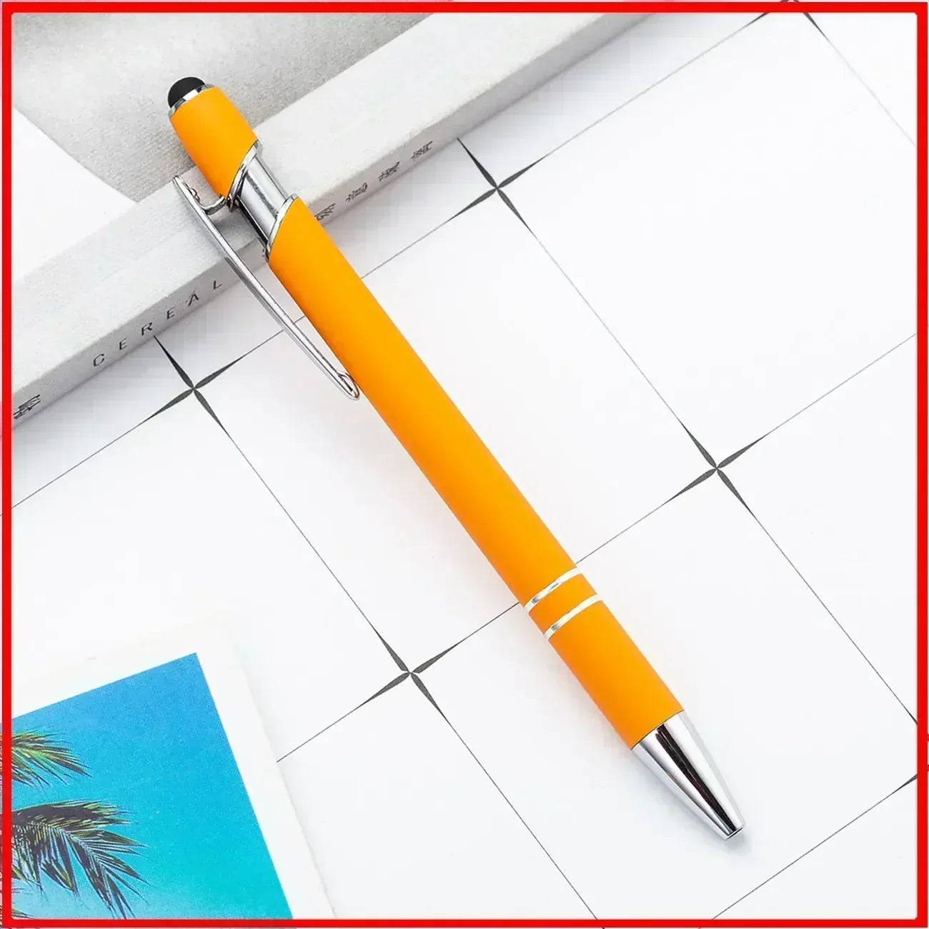 20-200 Pcs Custom Logo Metal Ballpoint Pen Text Engraving Touch Screen Advertising Pen Office School Private Customization Gift