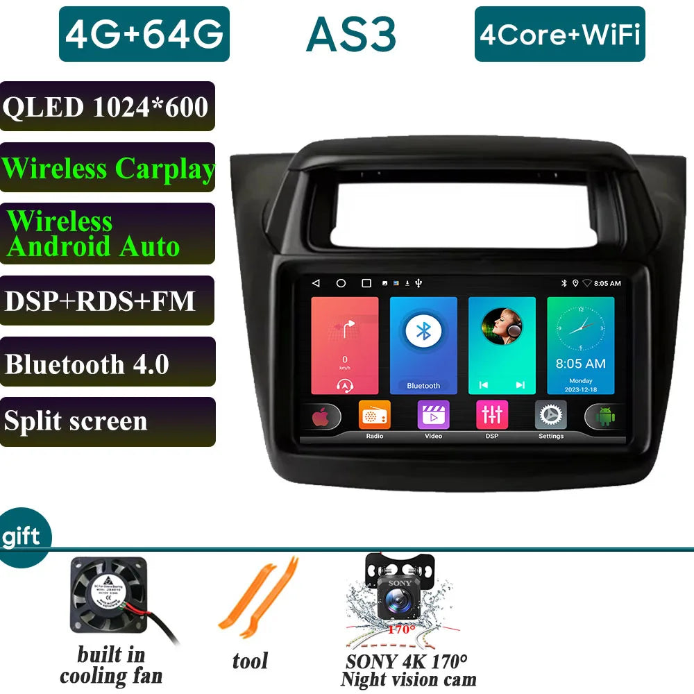 Car Radio Carplay For Mitsubishi Pajero Sport Triton 2014 Navigation GPS Android Auto Stereo Multimedia Player 5G Wifi Bluetooth