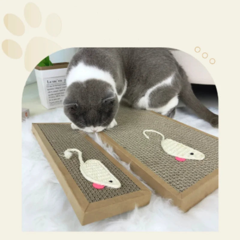 Pet Cat Scratching Board Cardboard Mat Scraper Grinding Claw Toy Cat Scratcher Furniture Protector Essential Cat Accessories