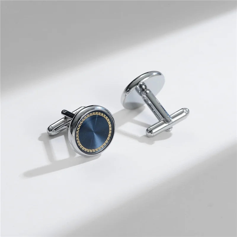 Man Shirt Cufflinks Copper Cufflinks For Mens Luxury Wedding Guests Gifts Round Square Fashion Jewelry Men Cuffs Links Tie Clip