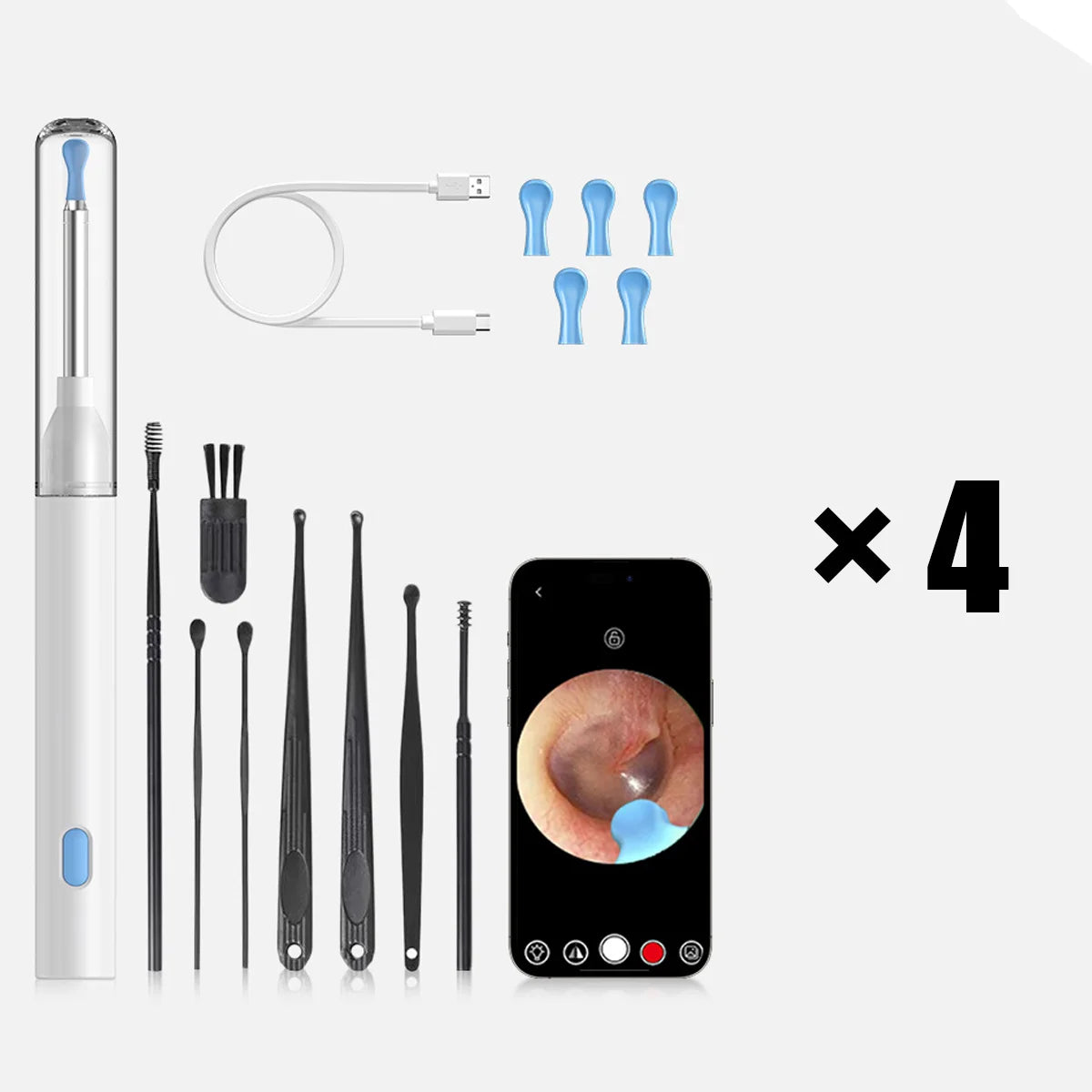 Generation-2,Visual Ear Wax Cleaner Camera Safe Earwax Removal Endoscope Ear Cleaning Tools Ear Care,Black,white styles,Hot sale
