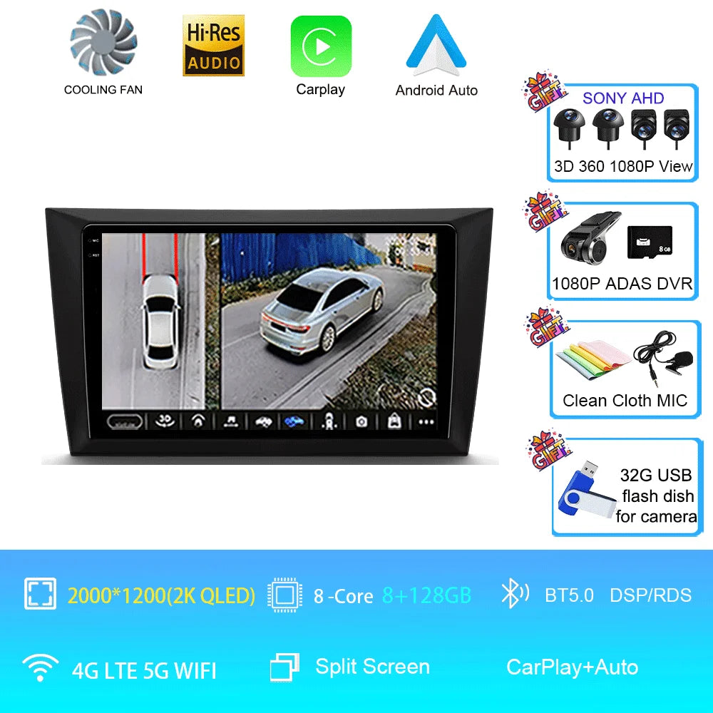 Car Stereo with Apple CarPlay & Android Auto, Compatible with VW Golf 6 MK6 & GTI