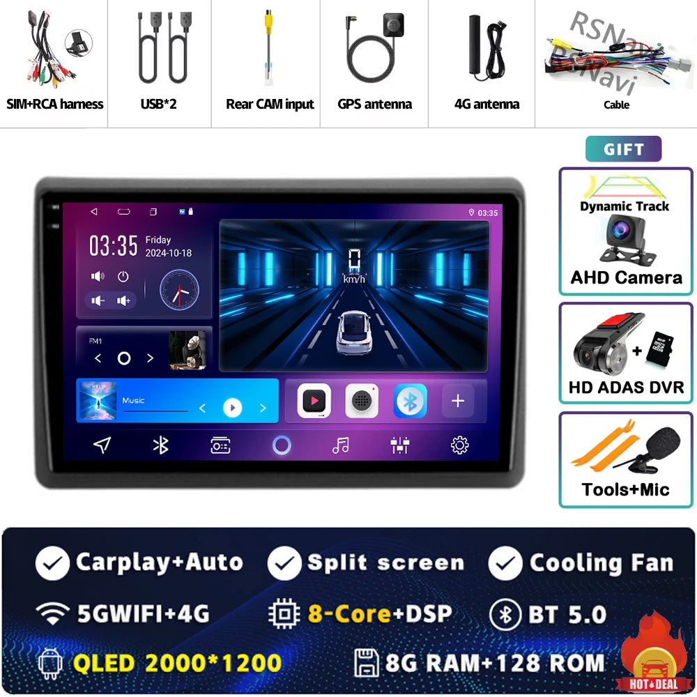 Android Car Stereo for Renault Master (2019–2022) — Wireless CarPlay, Android Auto, GPS, 360° Camera Ready