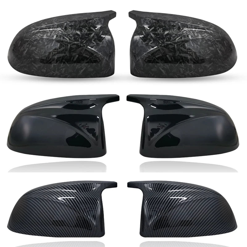 2Pcs Glossy Black carbon pattern Rear Side View Mirror Covers Shell Replacement For BMW X3 G01 ix3 X4 G02 X5 G05 X6 G06 X7 G07