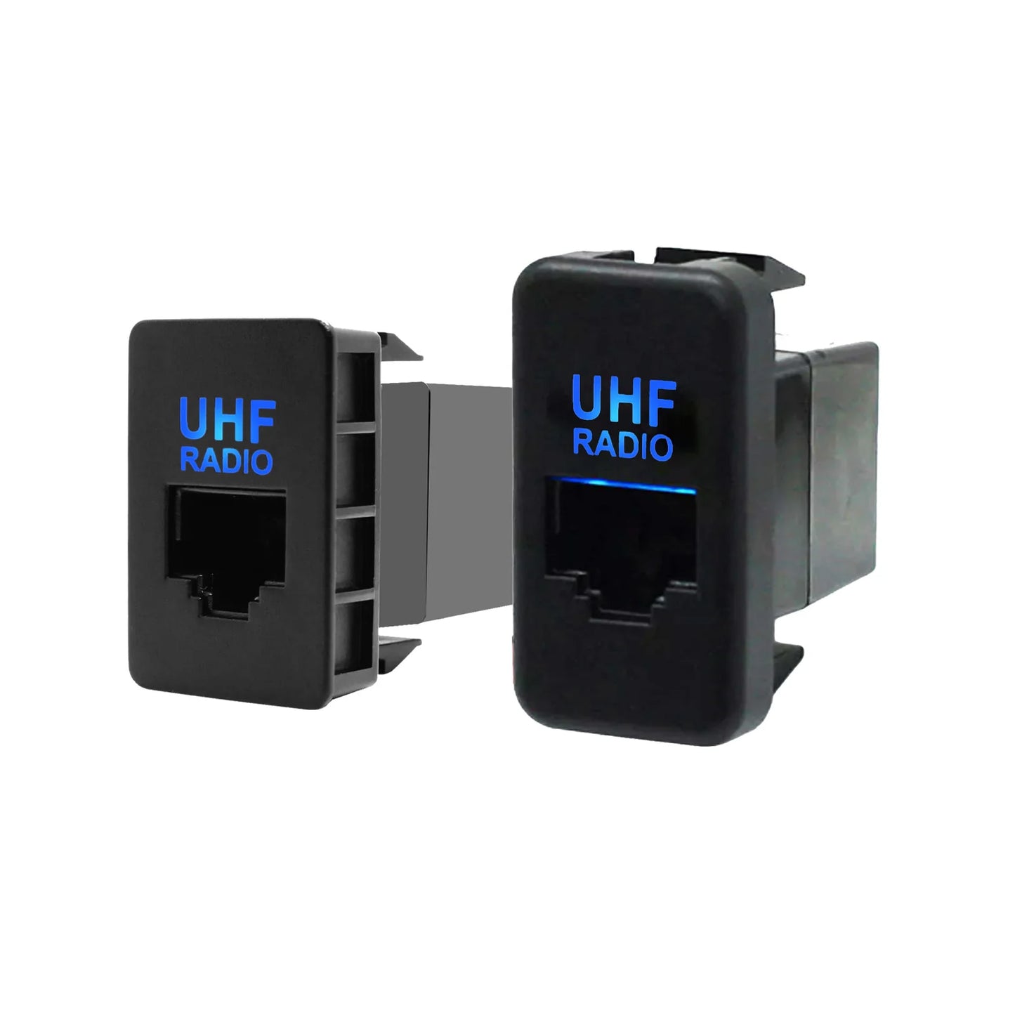 Car UHF Radio RJ45 Blue LED Pass Though Type Switch Panel Socket Replacement for Toyota RAV4 Hilux PRADO Landcruiser PRADO