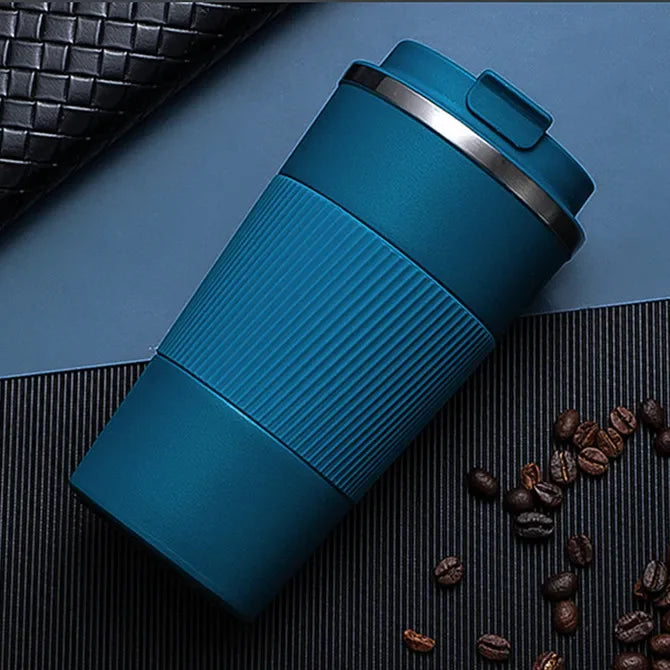 380ml/510ml Double Stainless Steel Coffee Thermos Mug with Non-slip Case Car Vacuum Flask Travel Insulated Bottle