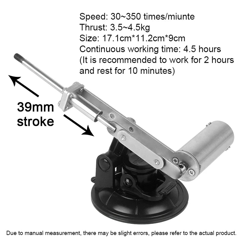 Small Mini Telescopic Linear Actuator 39mm Stroke Reciprocating Mechanism Motor 3-24V Power Adjustable speed 60mm Aluminum Plate