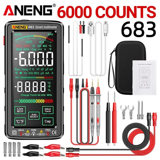 ANENG 683 Smart Digital Multimeter Tester 6000 Counts Rechargeable