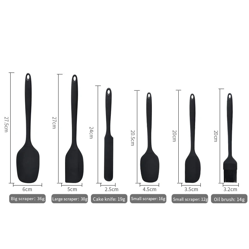 6-Piece Silicone Baking Set - Spatulas, Cream Scraper and Oil Brush - photo 6
