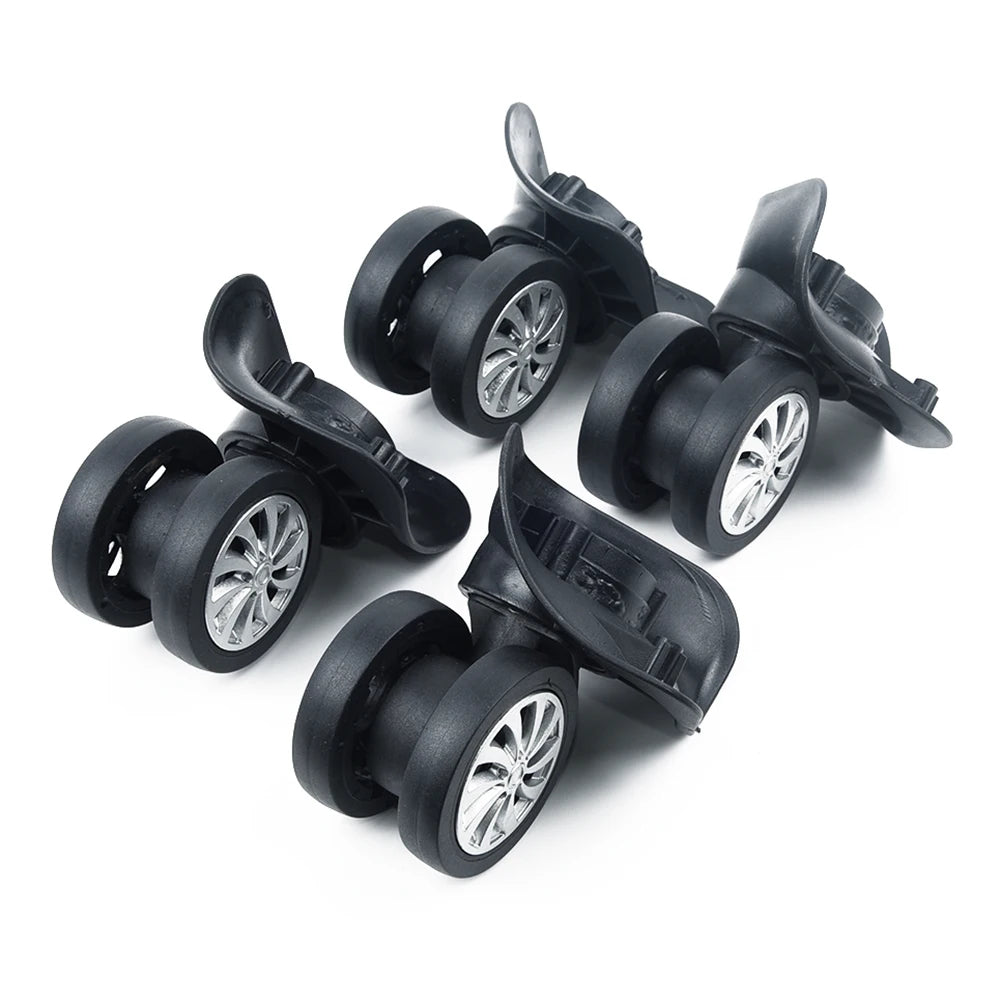 4Pcs Suitcase Luggage Replacement Luggage Suitcase Wheels Swivel Universal Wheel Black For Travelling Bag Travel Suitcase