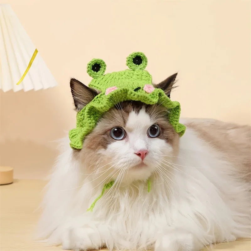 Cat Hats Elastic Cute Puppy Kittens Hat Headwear Photo Shoot Props Cat Accessories