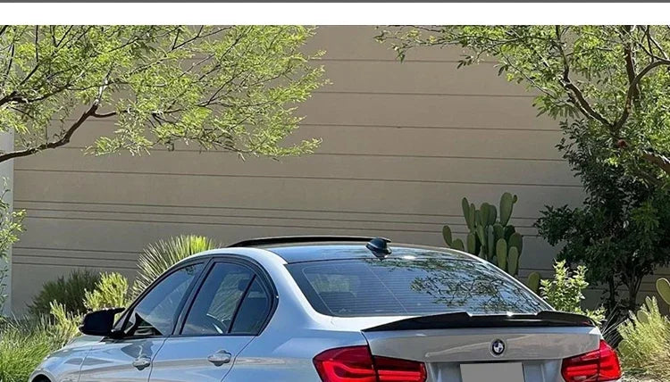Carbon Fiber Rear Bumper Lip Trunk Wing MP M4 PSM Style Roof Spoiler Kit For BMW 3 Series F30 F31 F35 2026-2026 Gloss Black