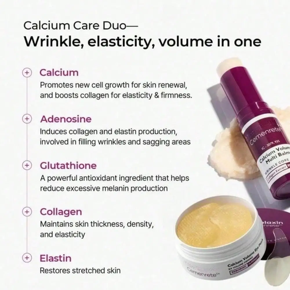 Calcium Volume Multi Balm+Eye Patch 60ea Korean Skin Care Cosmetics With Collagen Extract Elasticity Eye Shiel DSkin Repair