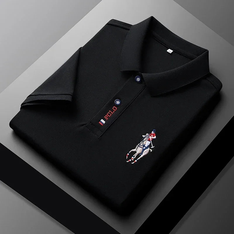 Men's Embroidered Polo - Short Sleeve, Casual Summer Comfort Top