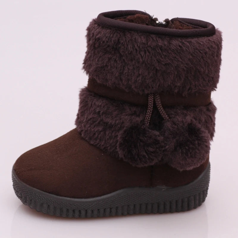 Girls Pom Pom Snow Boots - Thick Warm Winter Boots for Kids - photo 6