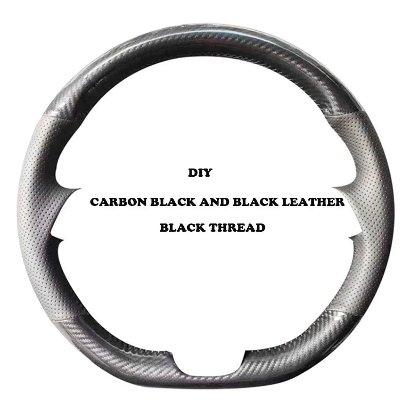 For Toyota RAV4 2026 Hand Stitched Steering Wheel Cover Braid Leather Cover Renovation Accessory