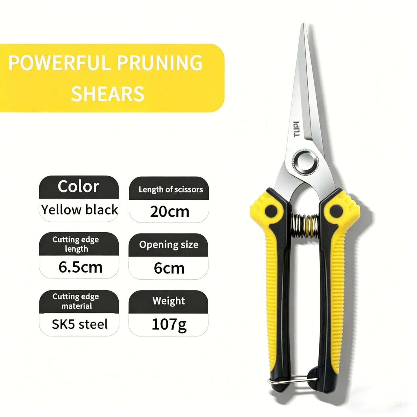 Garden Pruning Shears – Stainless Steel Plant Scissors for Trimming & Cutting