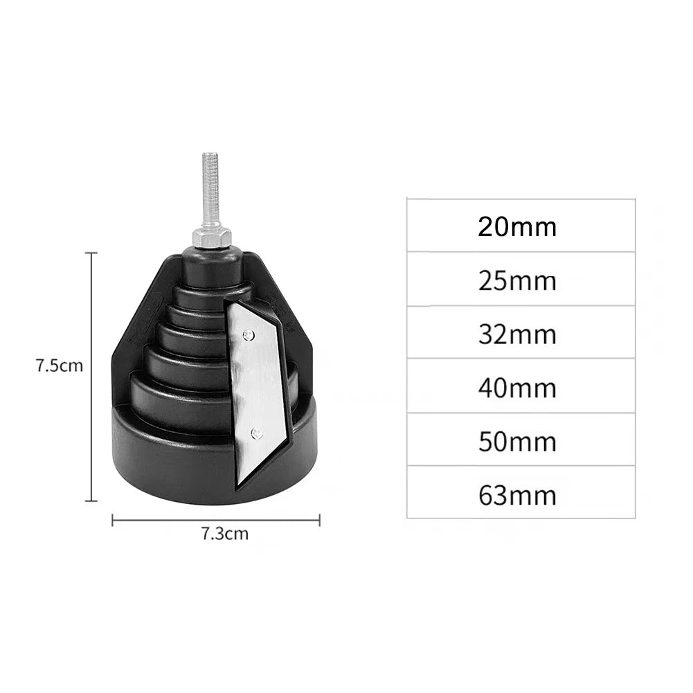 1pc Versatile PE Pipe Outer Circle Finishing Chamfering Device PVC Reamer Scraper Deburring Trimming Device PP Flat Corner