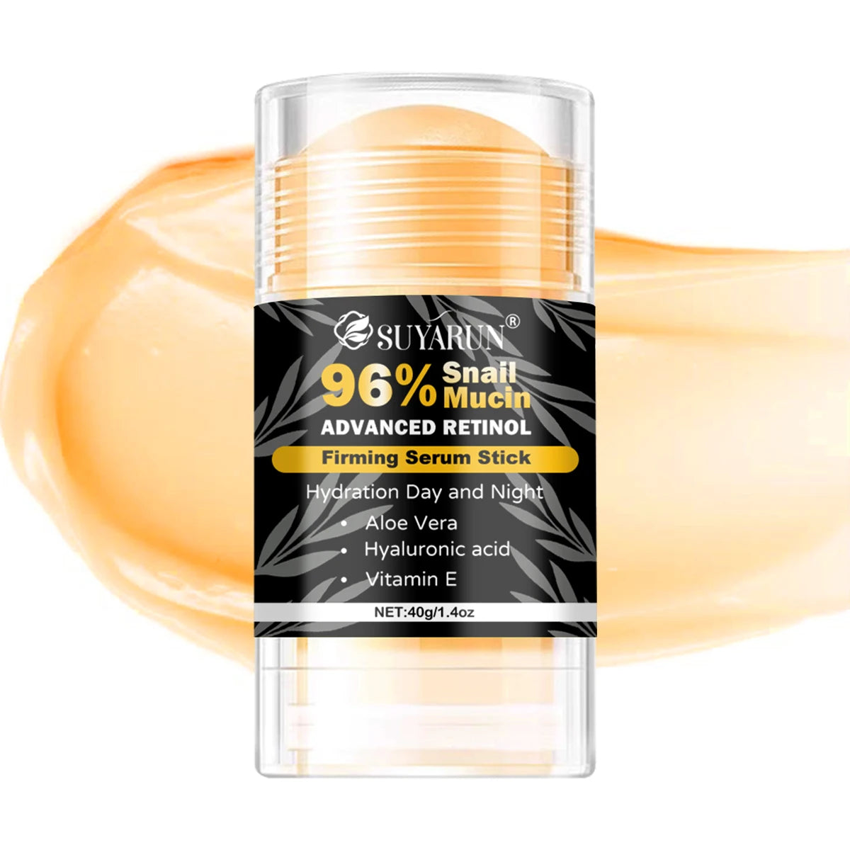 SUYARUN 96% Snail Mucin & Retinol Anti-Aging Cream Stick – Firming Neck, Face & Feet | 40g