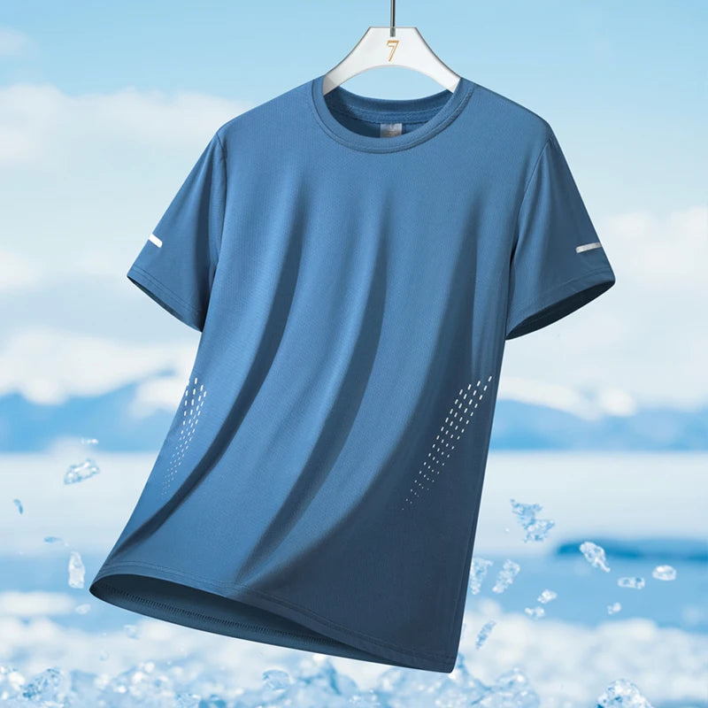Men's Quick-Dry Reflective Running T-Shirt (S–5XL)