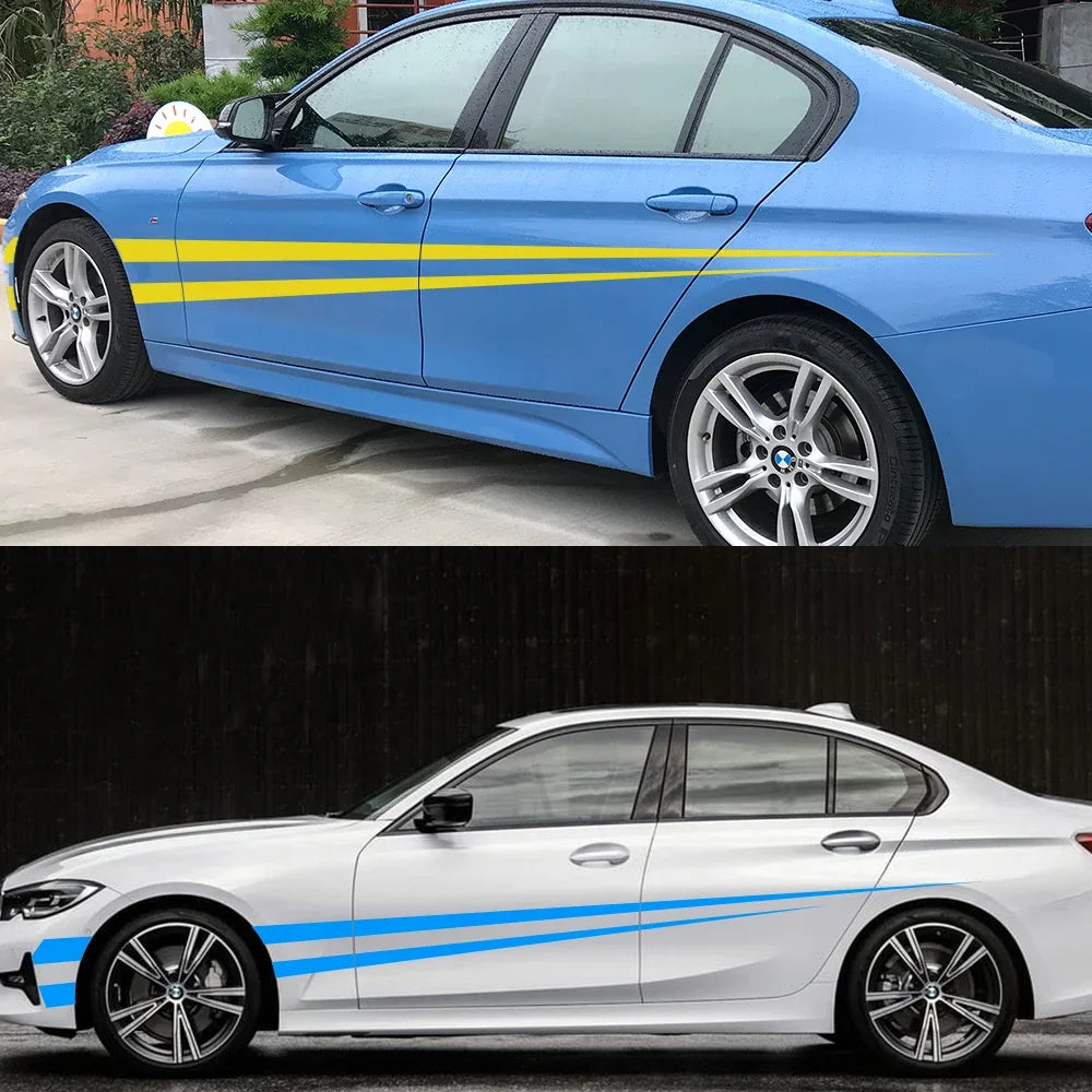 Car Body Long Stripe Vinyl Sticker Auto DIY Decoration Accessories For Suzuki Volvo Tesla Skoda VW Volkswagen Seat Subaru Toyota