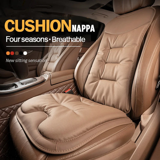 Universal Car Seat Cover – Leather Waist Cushion & Seat Protection Pad for All Seasons