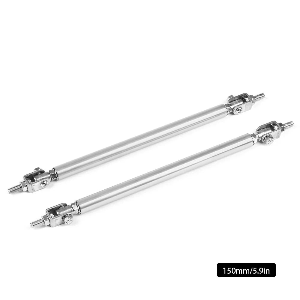 2PCS Car Splitter Rods Racing Adjustable Front Rear Bumper Lip Support Strut Brace Tie Pull Bar Kit 75/100/150/200mm Universal