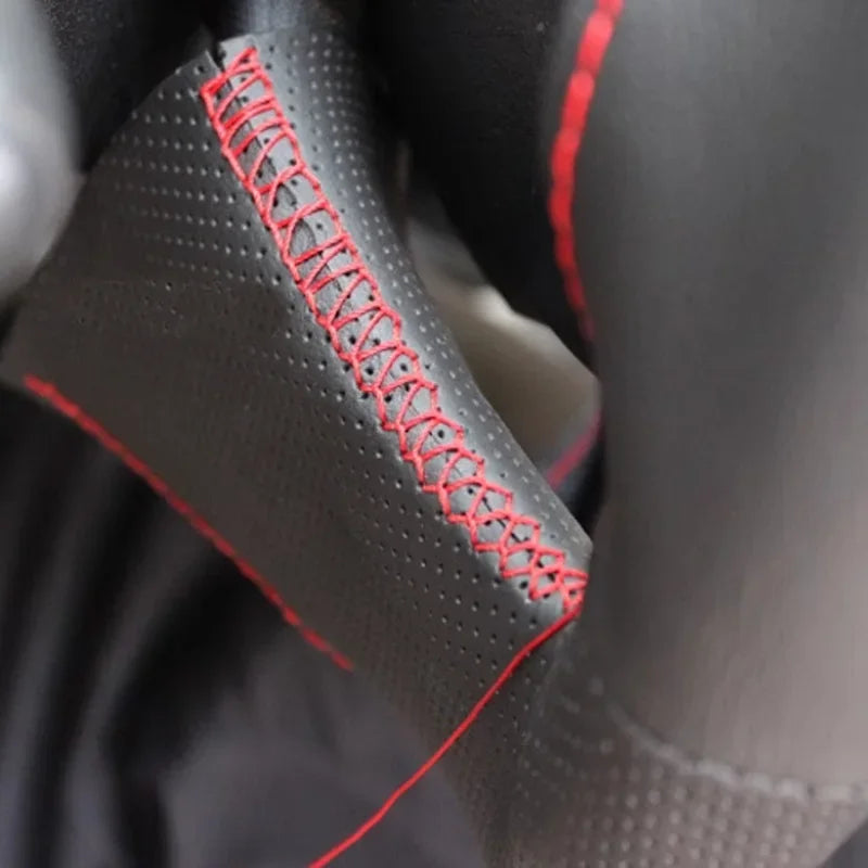 customized Steering Wheel Cover for Toyota iq 2009 2010 2011 2012 2013 DIY Full Coverage Style Leather iq car accessory