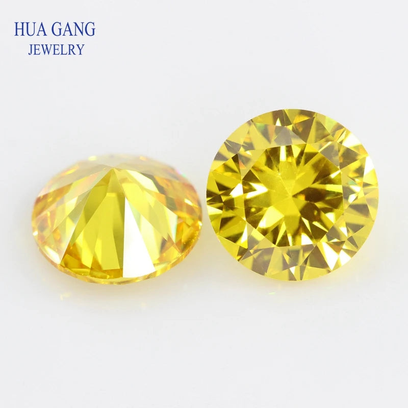 5A Cubic Zirconia Stone Multicolor Round Shape Brilliant Cut Loose CZ Stones Synthetic Gems Beads For Jewelry1.0~20mm AAAAA