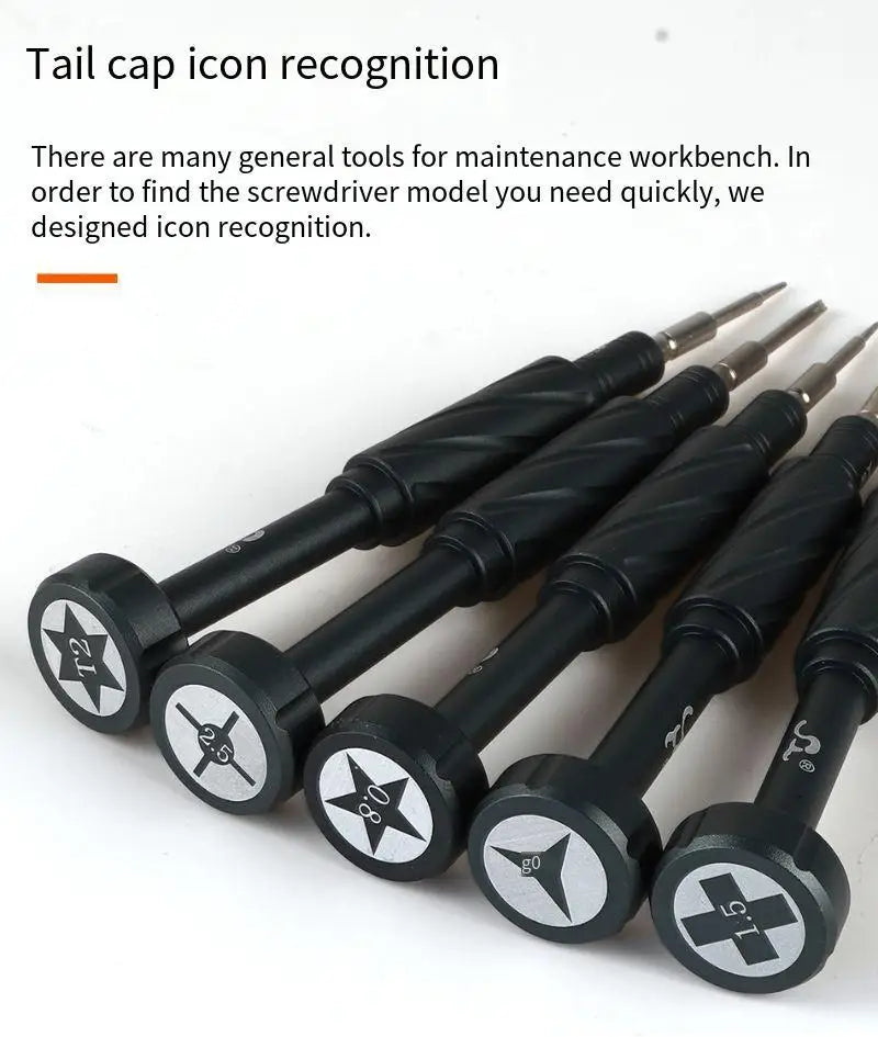 S2 Steel Precision Screwdriver Aluminum Alloy Non Slip Handle Magnetic Tip 360 Noise Reduction Bearing for iPhone Samsung Repair