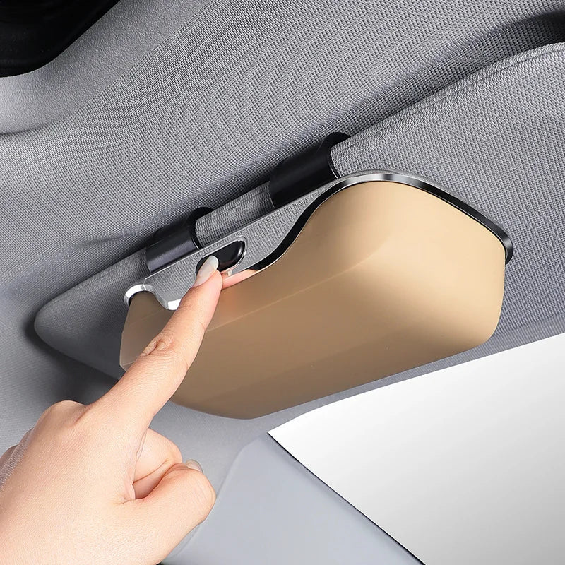 Car Glasses Box Visor Eyeglasses Case For Toyota GR Rav4 Yaris Camry Land Corolla CHR Hilux Cruiser Tacoma Sunglasses Holder