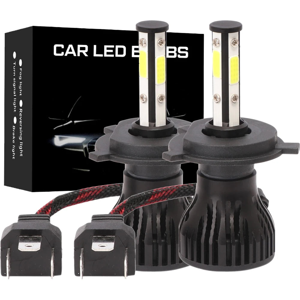 2PCS 6000K Super Bright LED Car Headlight Bulbs H7 H11 H4 H9