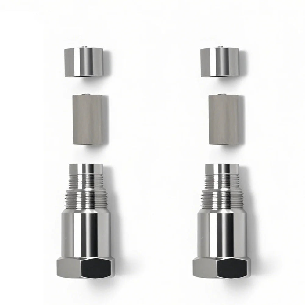 2PCS Mini 46.5*16.0*16.9MM Oxygen Catalyst Sensor For Automobile Silver Stainless Steel Durable Car Accessories