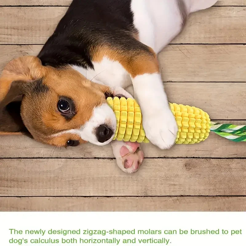 Corn Stick Squeaky Chew Toy - Tough Rubber Dog Toy – photo 4