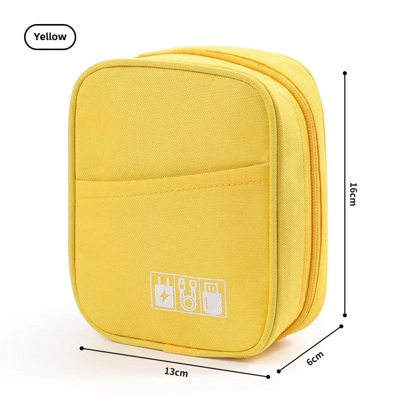 New Portable Data Cable Organizer Bag Water-proof USB Power Bank Earphone Storage Case Travel Digital Accessories Pouch