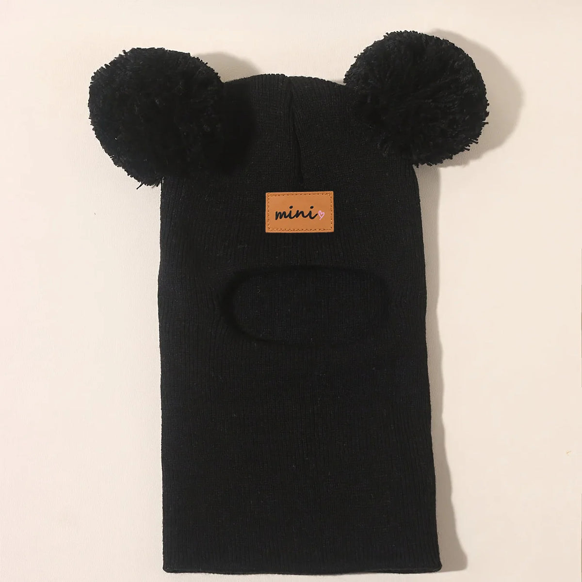 Baby Bear Knit Balaclava Hat - Pom Pom Ear Covering Beanie - photo 10