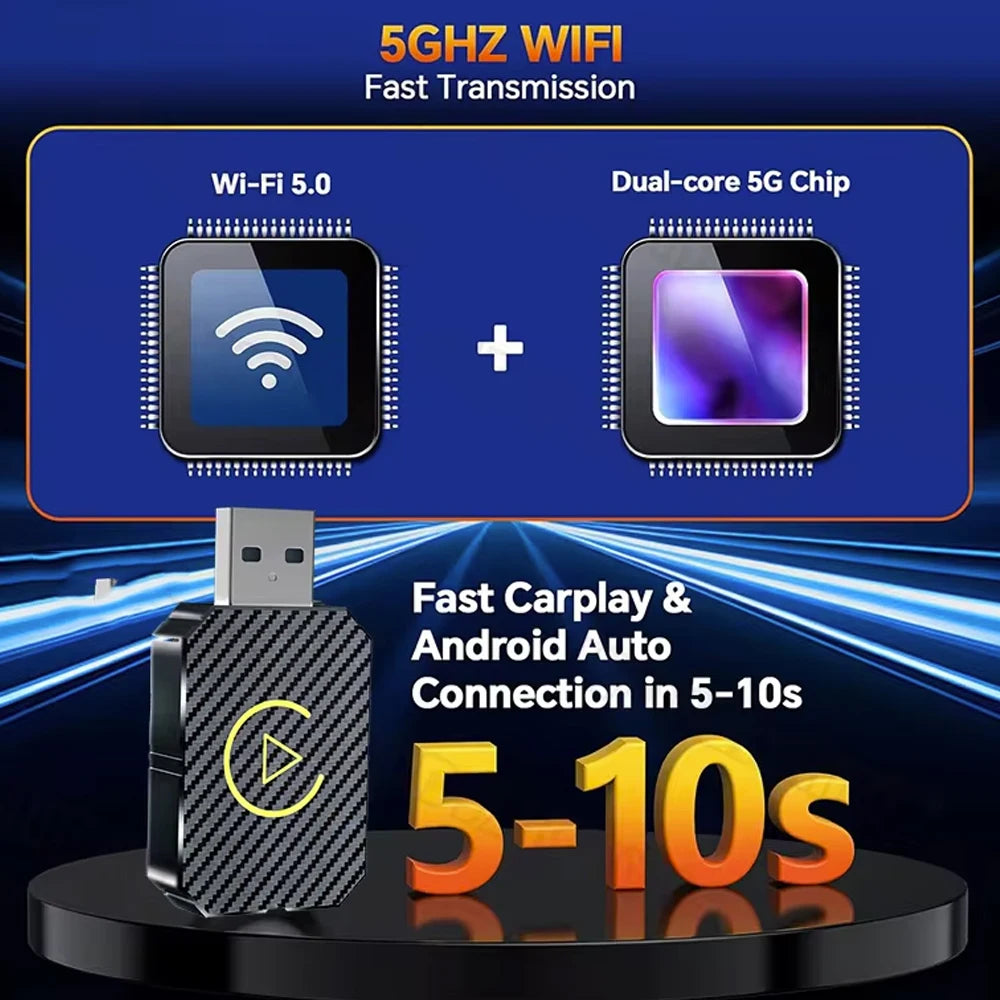 2-in-1 Wireless CarPlay & Android Auto Adapter