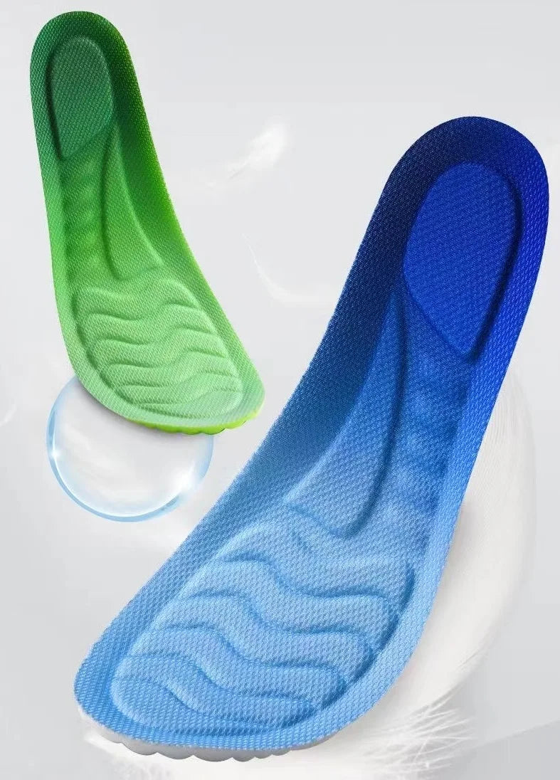 4D Cloud Sports Insoles – Shock Absorbing, Breathable PU Shoe Inserts