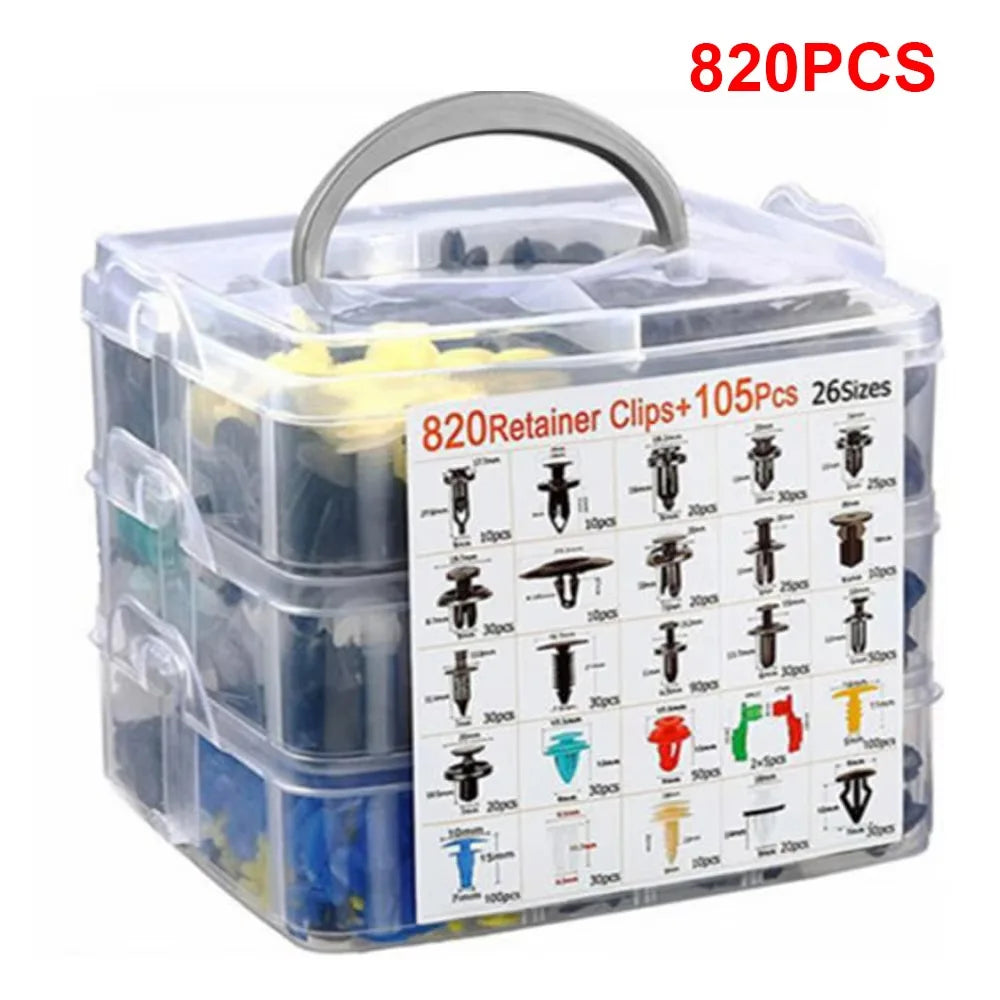 Car Push Retainer Clips & Auto Fasteners Assortment - Bumper Fender Rivets with 10Cable Ties Fasteners Remover for Toyota Honda