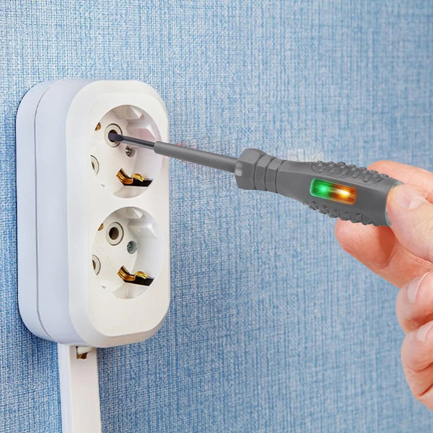 Multifunctional Electrician Test Screwdriver AC Non-contact Induction Test Pen Voltage Tester Red Green Induction Lights