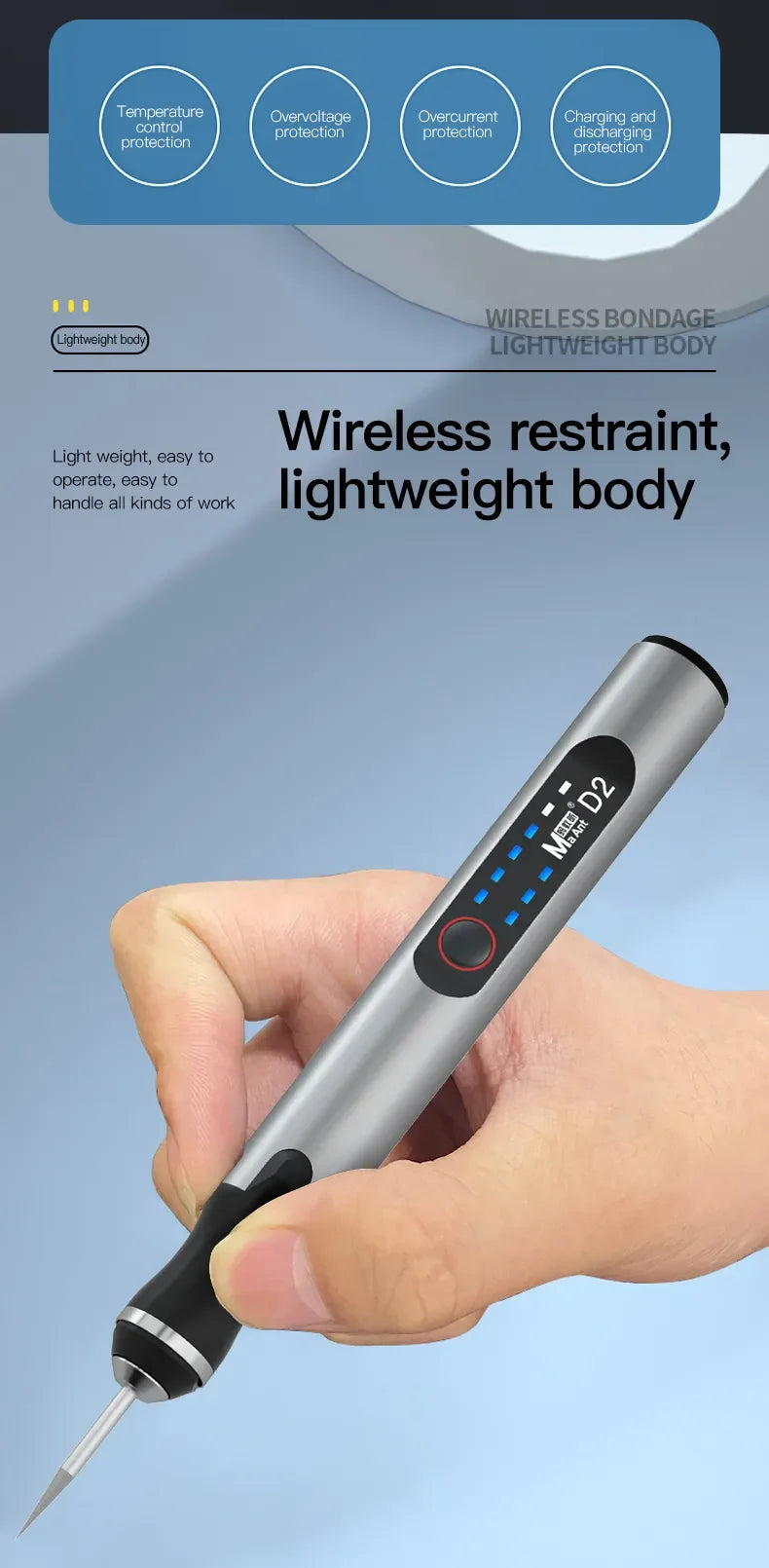 MaAnt D1 D2 Electric Grinding Pen Intelligent Charging Engraving Pen Phone CPU IC Polishing Lattice Cutting Tool  OCA  Remover
