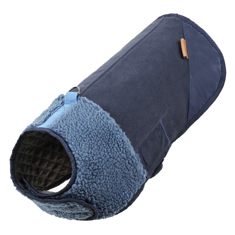 Sherpa Lined Dog Coat - Suede-Look Winter Jacket for Small Dogs - photo 9