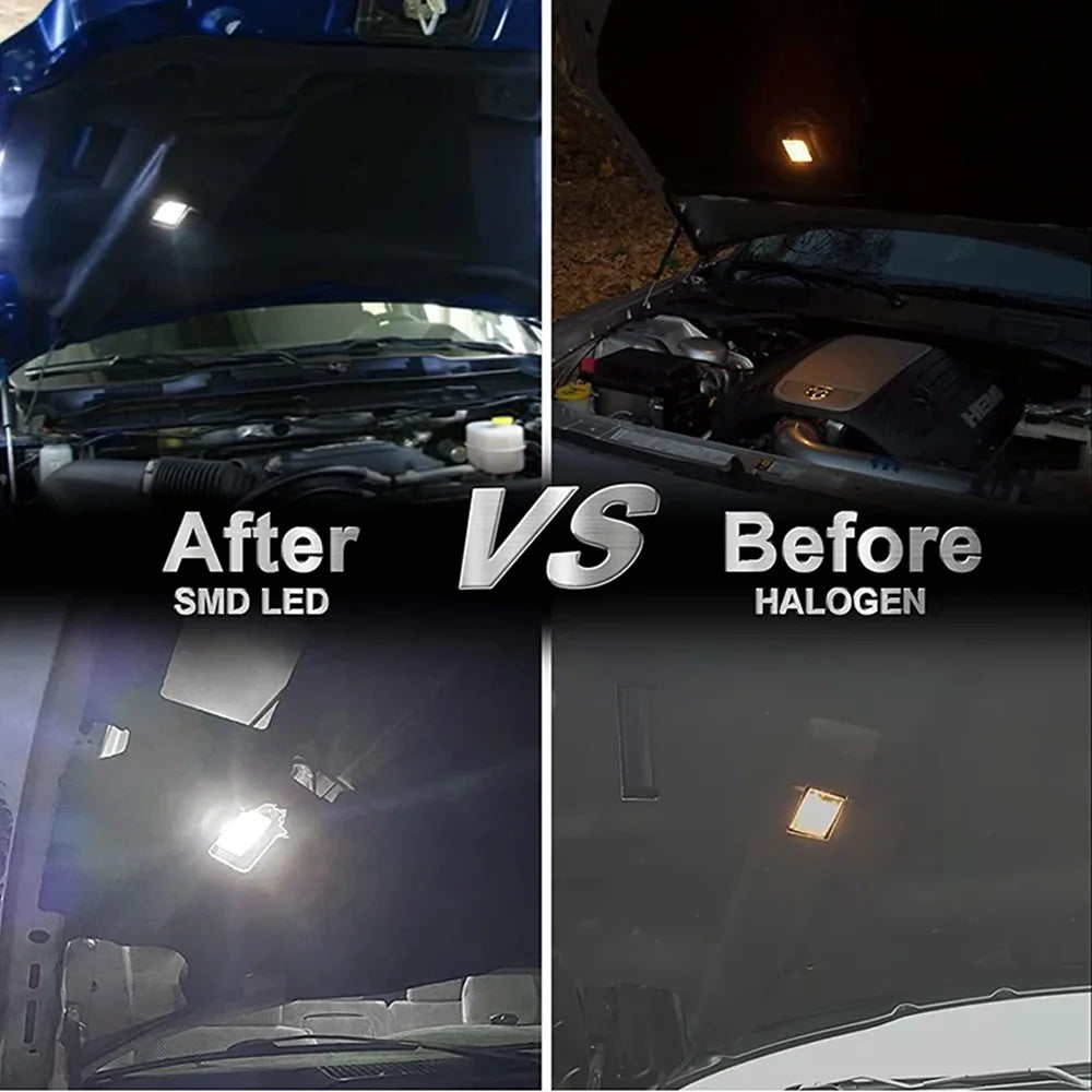 For Dodge Ram 1500 2500 3500 4500 5500 LED Underhood Hood Courtesy Lamp Light Kit Wire：68090861AA Light：68395126AA