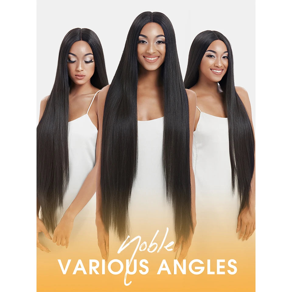 Noble Synthetic Lace Front Wig Cosplay 38 Inch 13X4X1 Straight Lace Front Wigs For Women Blonde Wigs High Density Lace Wig