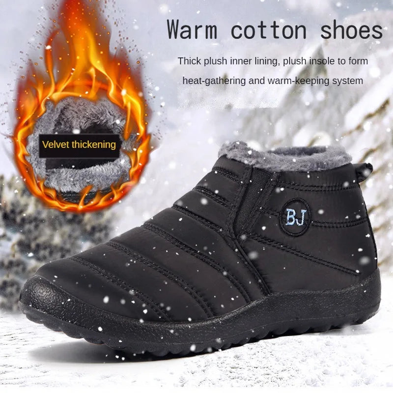 Slip-On Platform Ankle Snow Boots - Plush Lined Winter Shoes - photo 4