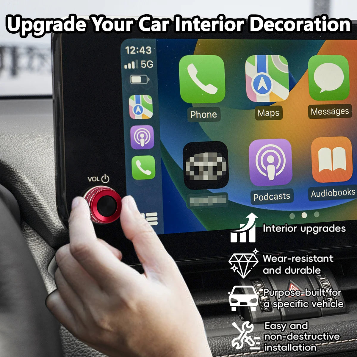 Car Engine Start Stop Button Trim Cover For Toyota RAV4 2019-2025 Center Console Air Conditioning Knob Rings Volume Switch Cover