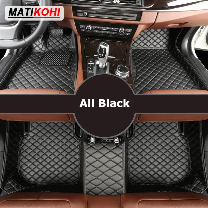 Custom-Fit Leather Car Floor Mats for Ford F-150 2009–2023 (Full Set)