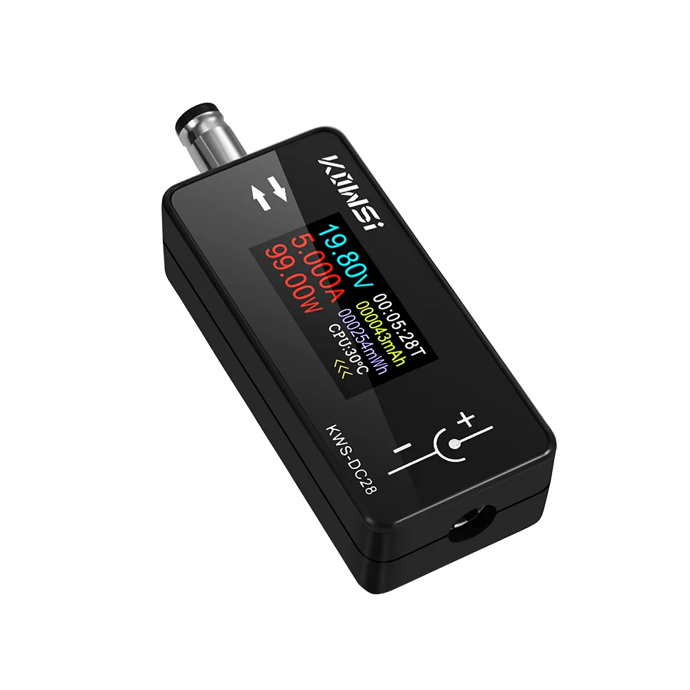 KWS-DC28 0.96 inch TFT HD Digital Display DC Voltage Ammeter Power Meter Cell Phone Charging Tester Detector Electrician Tool